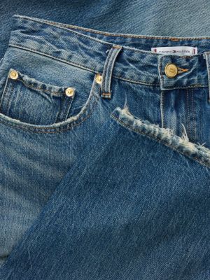 denim quinn mid rise barrel faded jeans for women tommy hilfiger