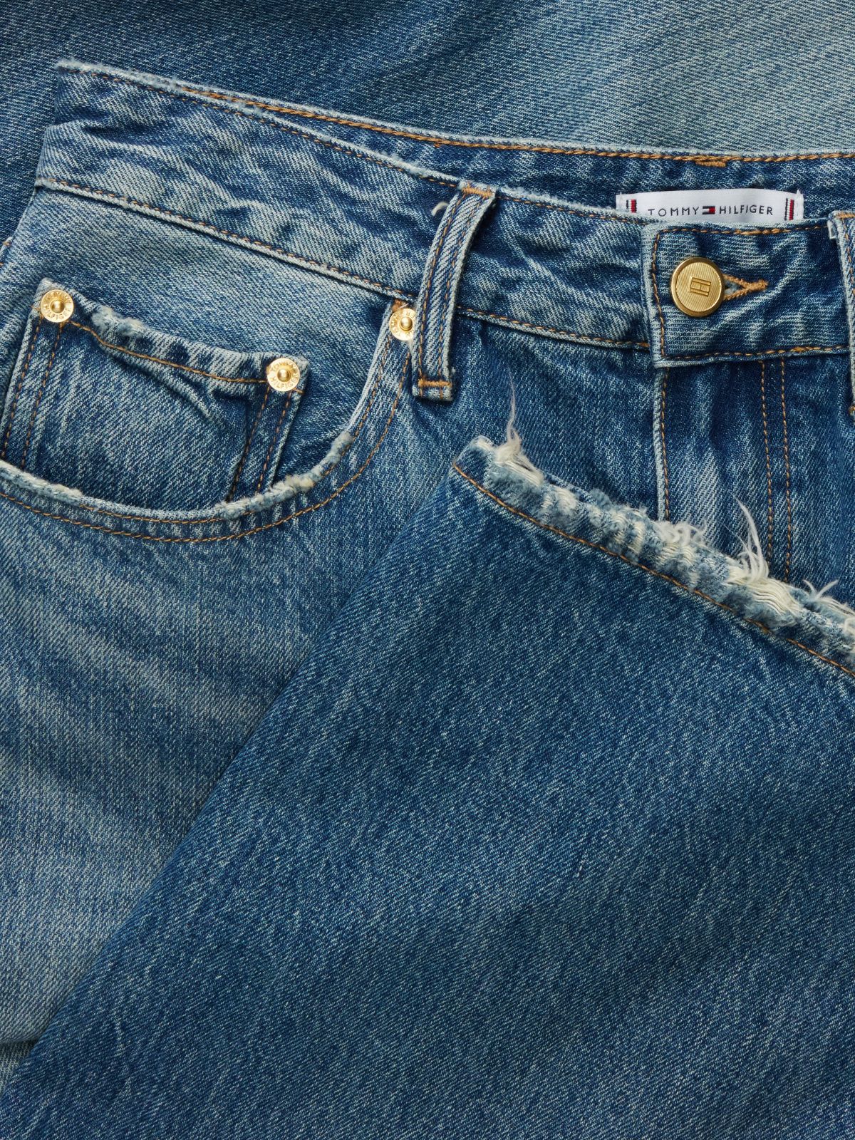 Quinn Mid Rise Barrel Faded Jeans — Denim