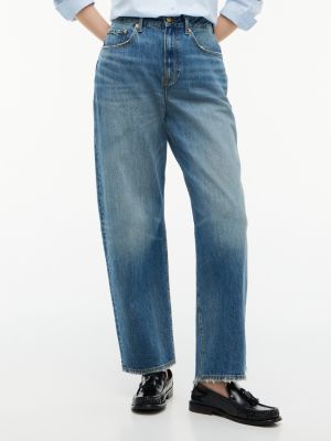 denim quinn barrel jeans mit mittelhohem bund für damen - tommy hilfiger