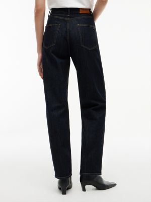 blue jackie high rise tapered ankle jeans for women tommy hilfiger