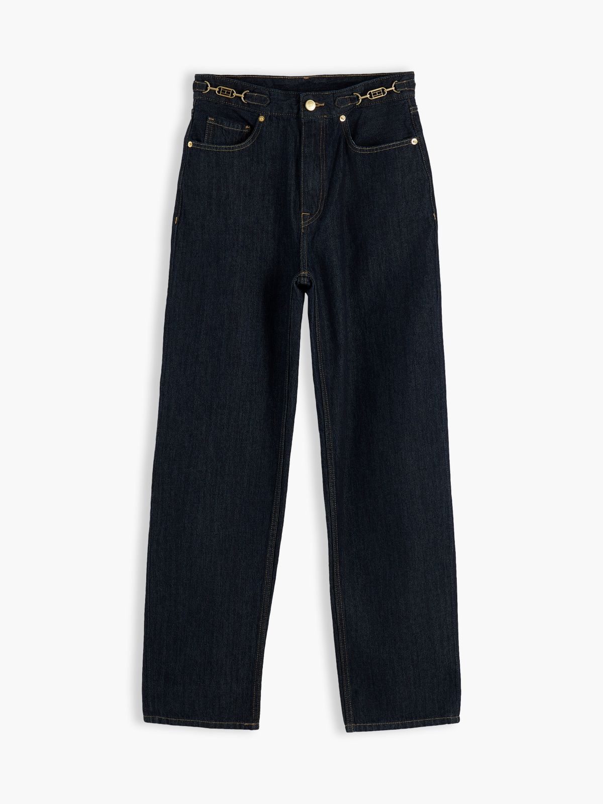 Jackie High Rise Tapered Ankle Jeans — Blue
