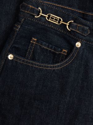 blue jackie high rise tapered ankle jeans for women tommy hilfiger