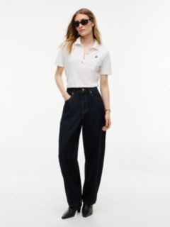 Quinn Mid Rise Barrel Jeans — Blue 2