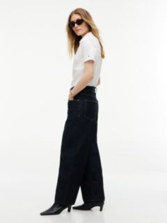 Quinn Mid Rise Barrel Jeans — Blue 3