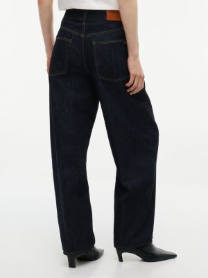 blue quinn mid rise barrel jeans for women tommy hilfiger