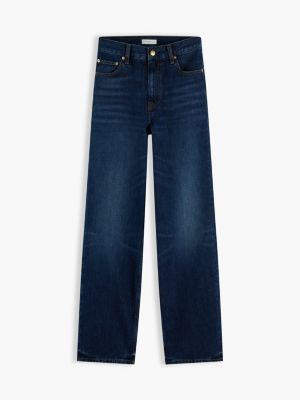 blue sarah high rise straight faded jeans for women tommy hilfiger