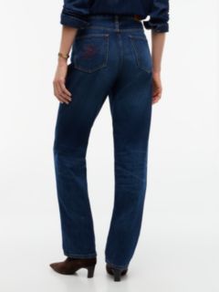 Sarah High Rise Straight Faded Jeans — Blue 7
