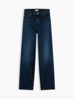 Sarah High Rise Straight Faded Jeans — Blue 8