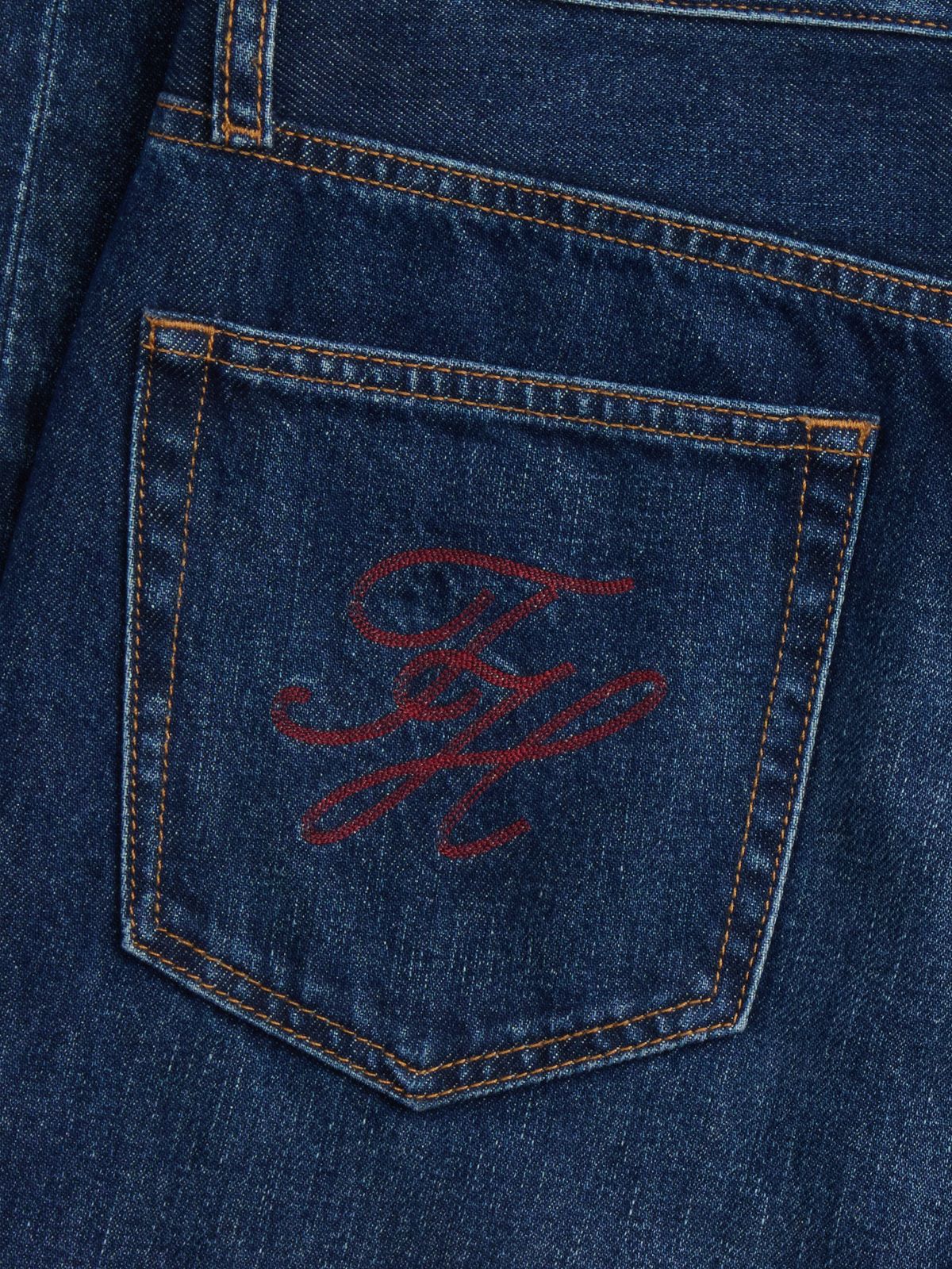 Sarah High Rise Straight Faded Jeans — Blue
