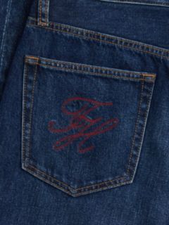 Sarah High Rise Straight Faded Jeans — Blue 9