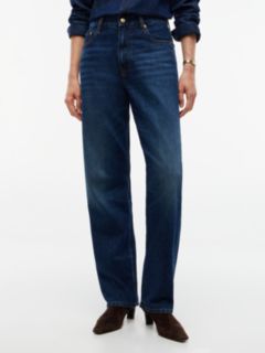 Sarah High Rise Straight Faded Jeans — Blue 1