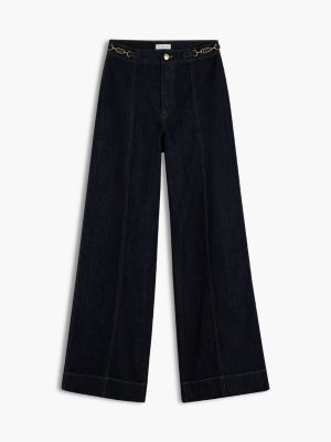 blue indie high rise wide jeans for women tommy hilfiger