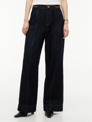 blue indie high rise wide jeans for women tommy hilfiger
