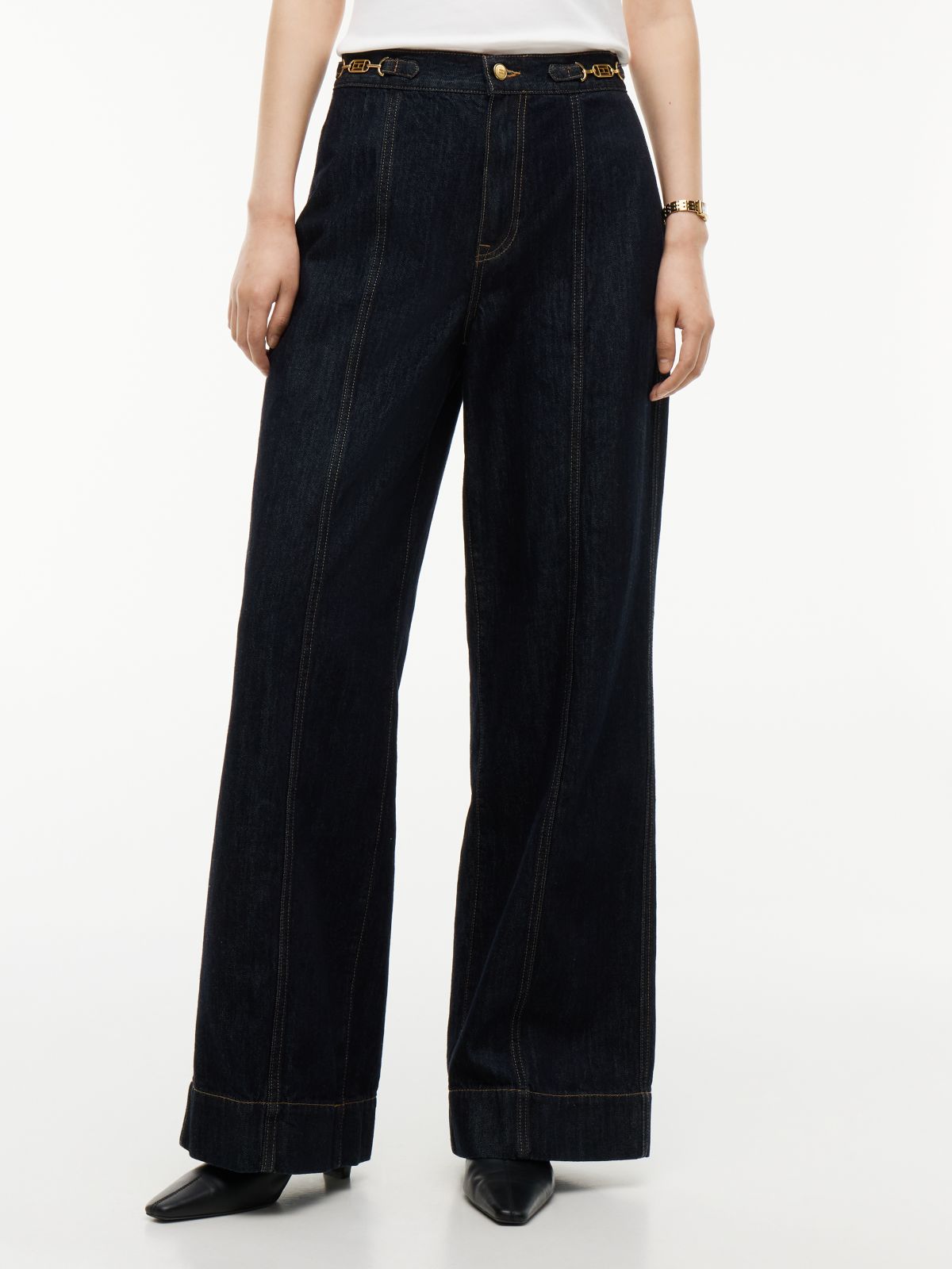 Indie High Rise Wide Jeans — Blue