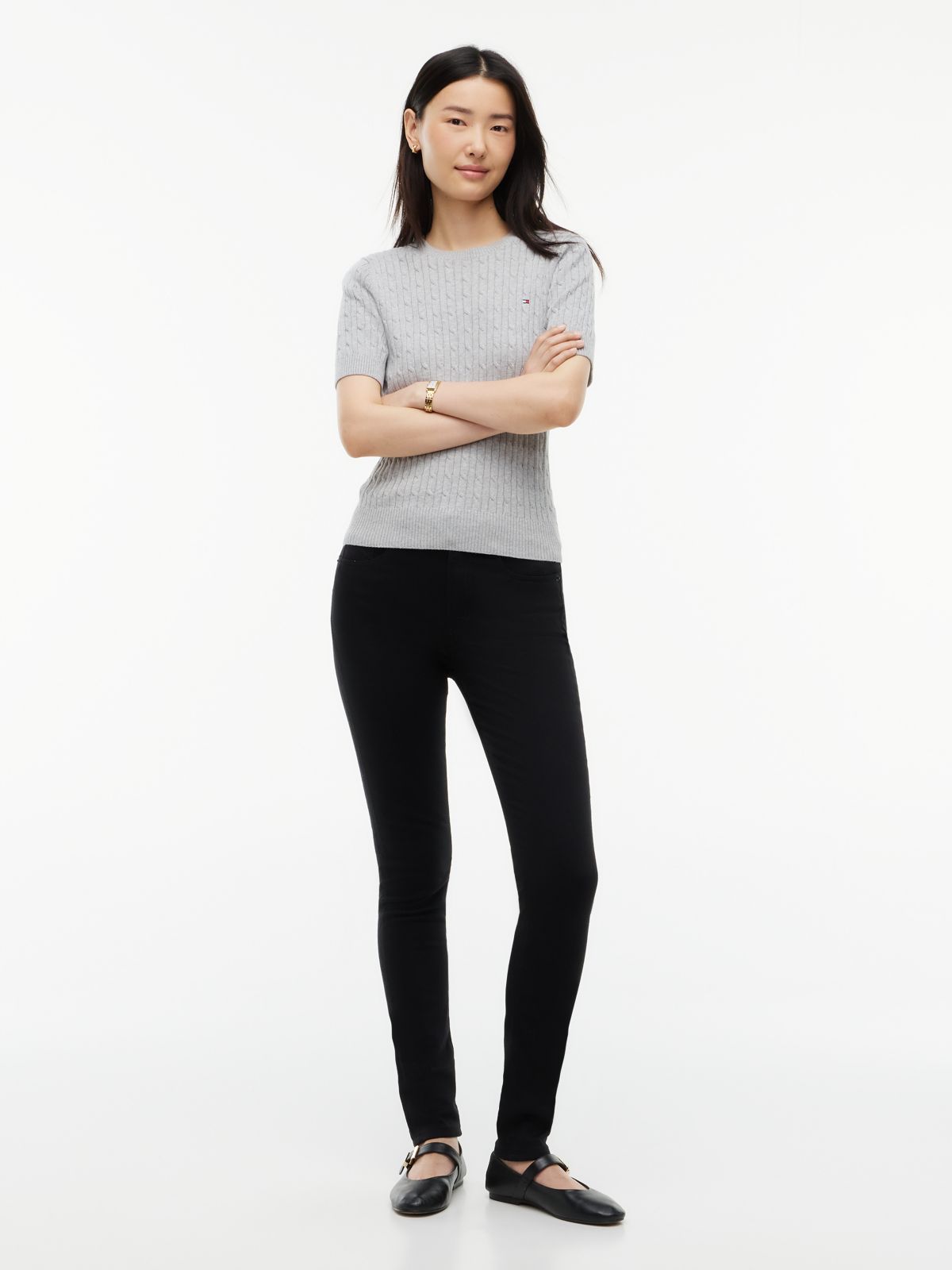 Como Mid Rise Skinny Black Jeans — Denim