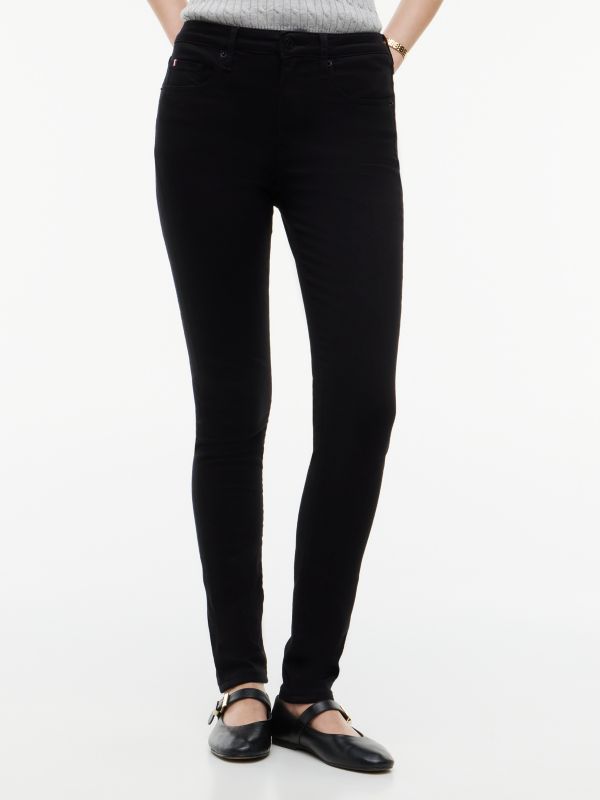 Como Mid Rise Skinny Black Jeans — Denim