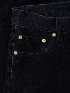 Sarah Festive High Rise Straight Flocked Jeans — Blue 8