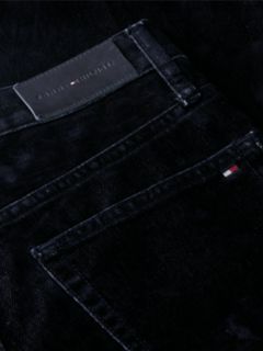 Sarah Festive High Rise Straight Flocked Jeans — Blue 9