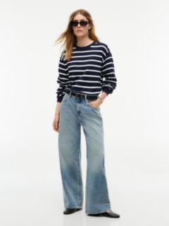 Nola Low Rise Straight Faded Jeans — Blue 2