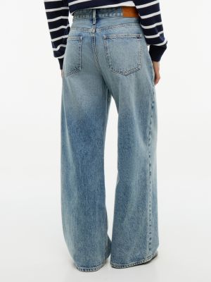 blue nola low rise straight faded jeans for women tommy hilfiger