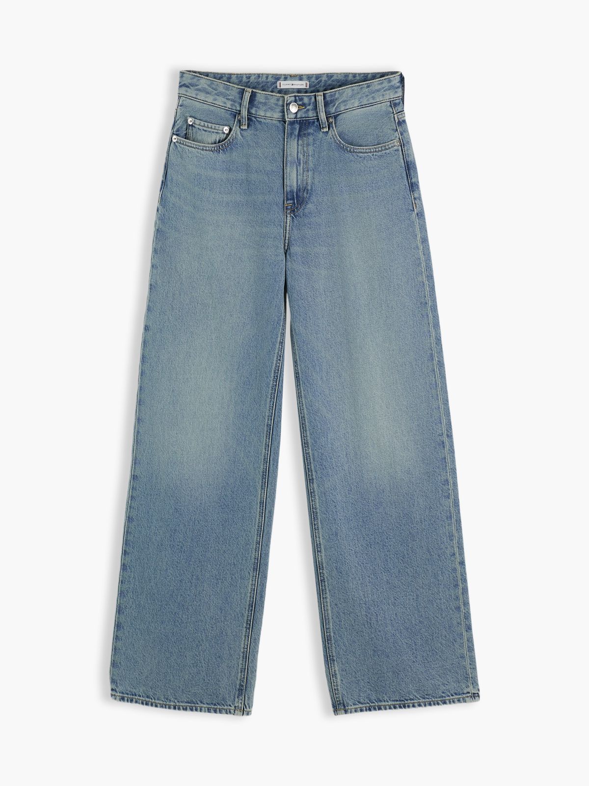 Nola Low Rise Straight Faded Jeans — Blue