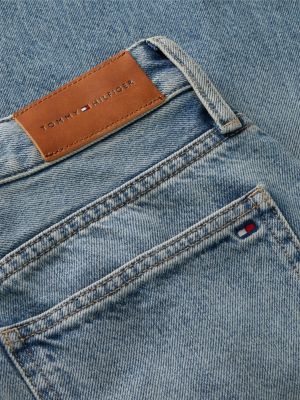 blue nola low rise straight faded jeans for women tommy hilfiger