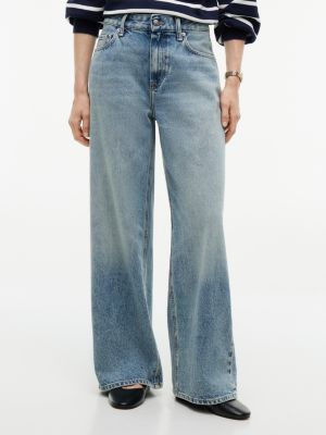 blue nola low rise straight faded jeans for women tommy hilfiger