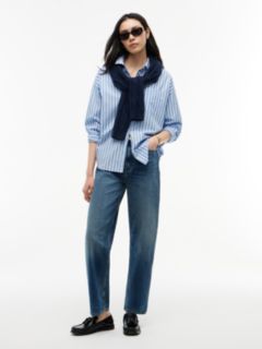 Jackie High Rise Tapered Horsebit Ankle Jeans — Blue 2