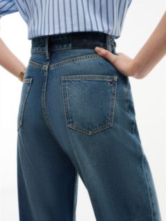 Jackie High Rise Tapered Horsebit Ankle Jeans — Blue 5