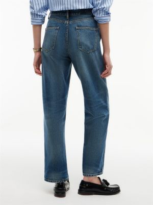 blue jackie high rise tapered horsebit ankle jeans for women tommy hilfiger