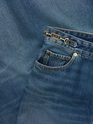 blue jackie high rise tapered horsebit ankle jeans for women tommy hilfiger
