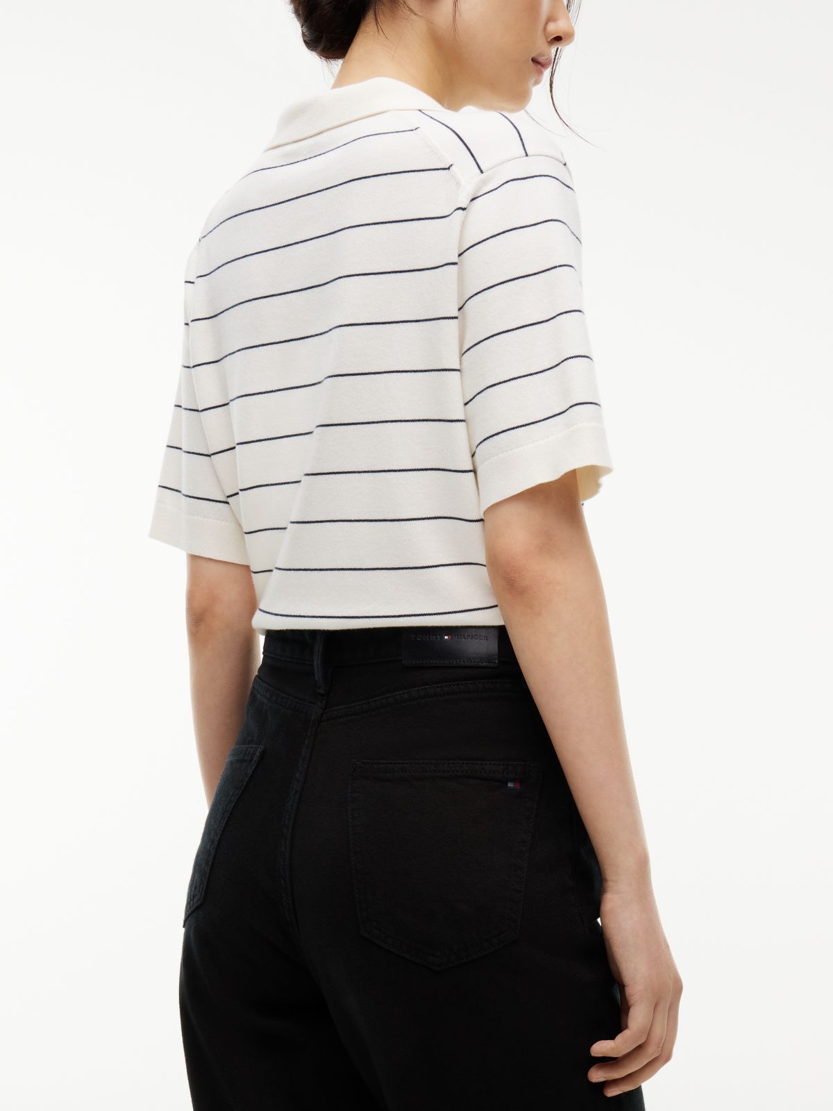 Jackie High Rise Tapered Black Ankle Jeans — Black