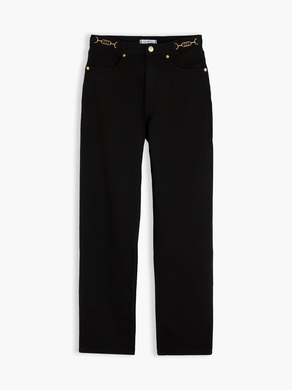 Jackie High Rise Tapered Black Ankle Jeans — Black