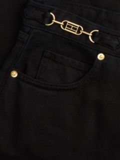 Jackie High Rise Tapered Black Ankle Jeans — Black 8