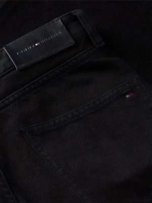 black jackie high rise tapered black ankle jeans for women tommy hilfiger