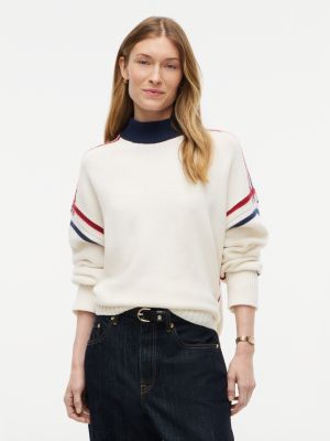 yellow oversized fit pullover aus reiner wolle für damen - tommy hilfiger