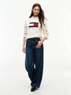 Flag Logo Embroidery Jumper With Cashmere — Yellow 2