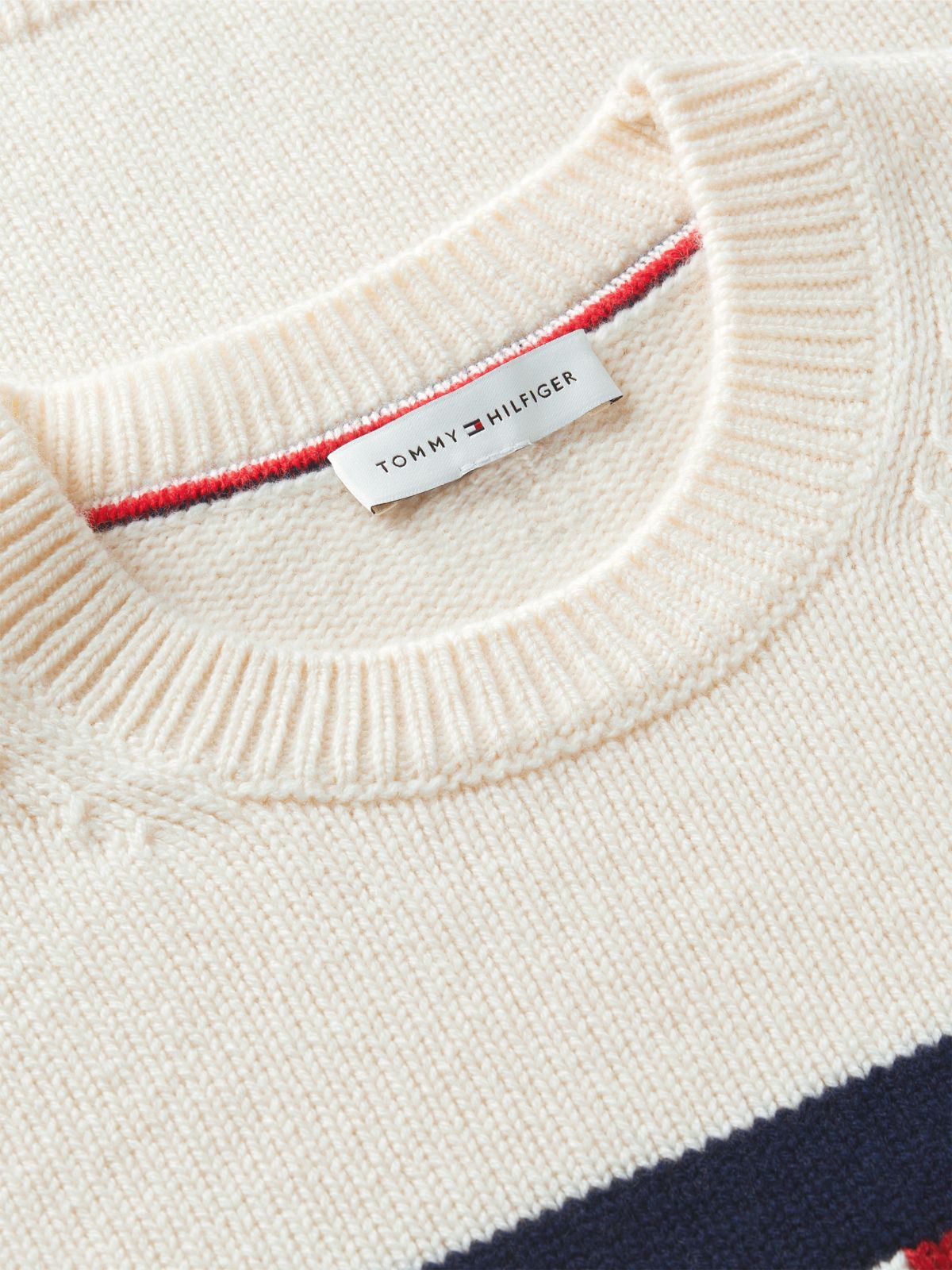 Flag Logo Embroidery Jumper With Cashmere — Yellow