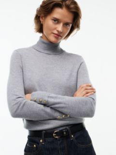 Pure Wool Slim Turtleneck Jumper — Grey 3