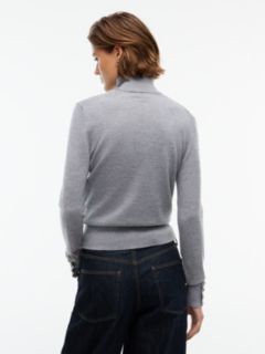 Pure Wool Slim Turtleneck Jumper — Grey 4