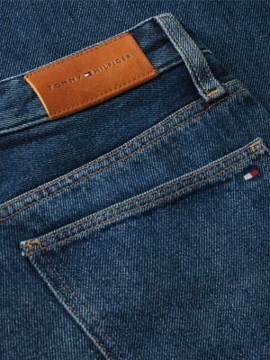 blue nola low rise straight whiskered jeans for women tommy hilfiger