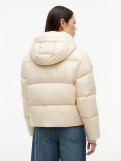 Logo Embroidery Water Repellent Down Jacket — Beige 6