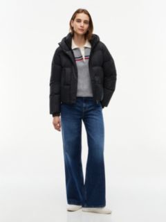 Logo Embroidery Water Repellent Down Jacket — Black 2