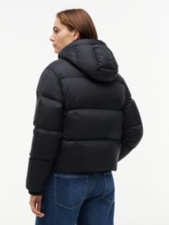 Logo Embroidery Water Repellent Down Jacket — Black 5