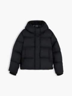 Logo Embroidery Water Repellent Down Jacket — Black 6