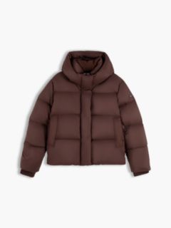 Logo Embroidery Water Repellent Down Jacket — Brown 6