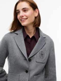 Wool Blend Slim Single Breasted Jacket — Grey 3