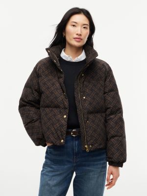 doudoune décontractée à motif drapeau black pour femmes tommy hilfiger