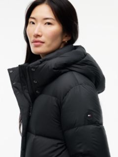 Water Repellent Down Hooded Coat — Black 2