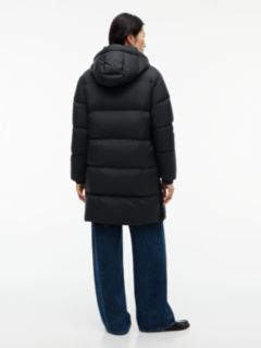 Water Repellent Down Hooded Coat — Black 4